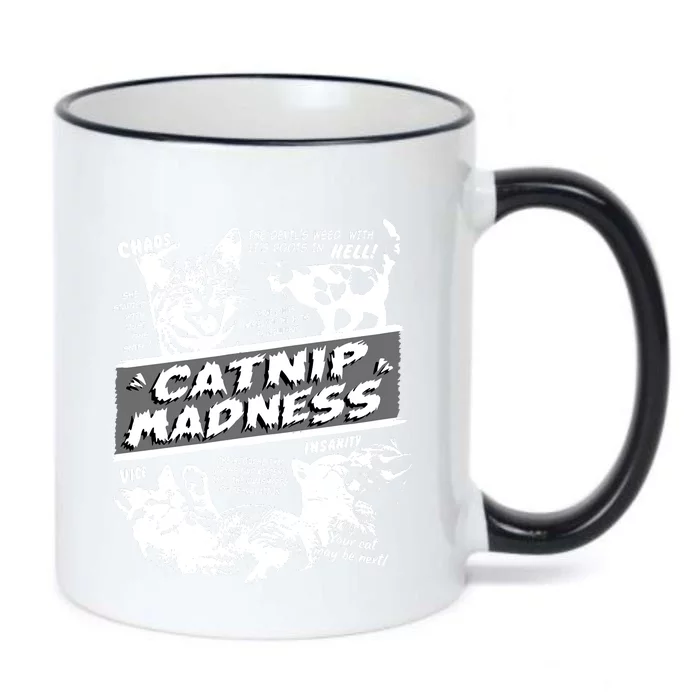 Catnip Madness Cute Kitten Funny Cat Pet Humor Black Color Changing Mug