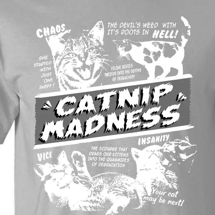 Catnip Madness Cute Kitten Funny Cat Pet Humor Tall T-Shirt