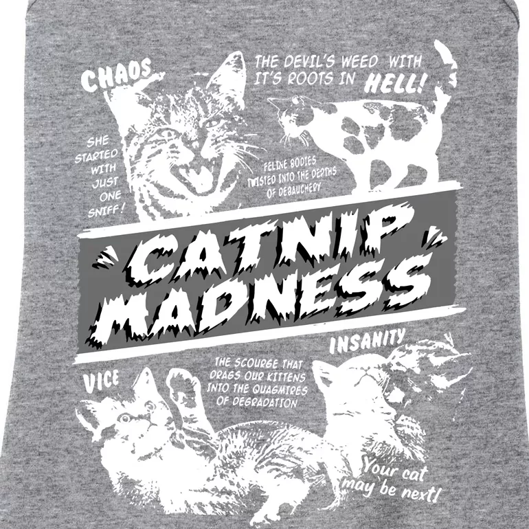 Catnip Madness Cute Kitten Funny Cat Pet Humor Ladies Essential Tank