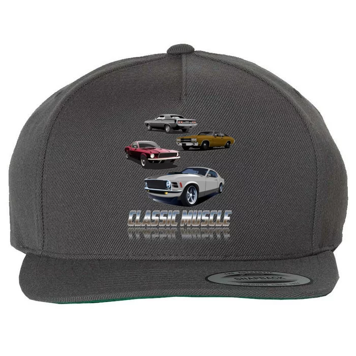 Classic Muscle Classic Sports Cars Wool Snapback Cap