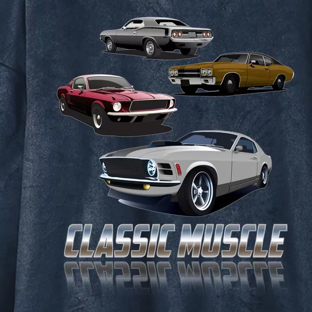 Classic Muscle Classic Sports Cars Hooded Wearable Blanket