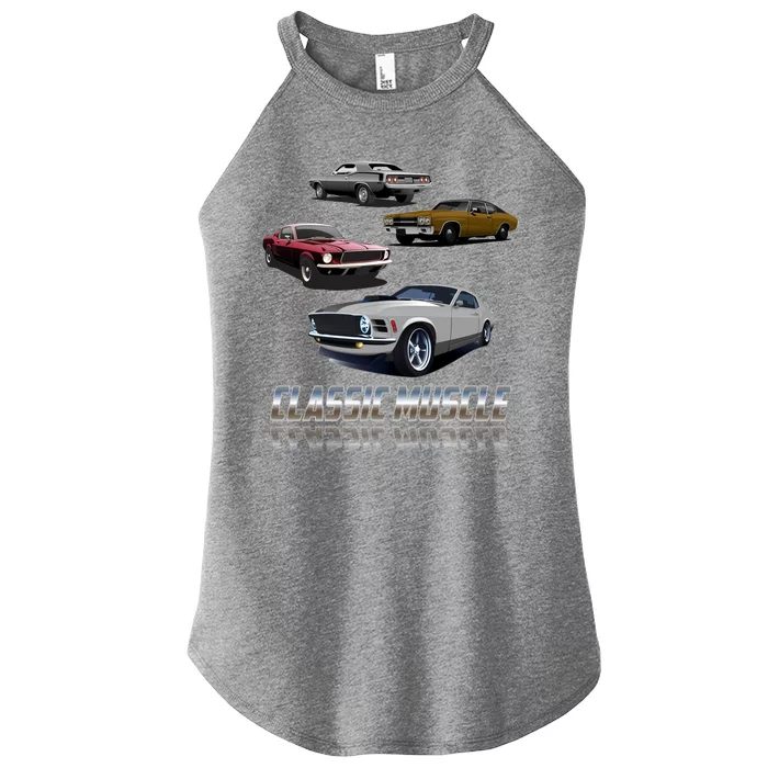 Classic Muscle Classic Sports Cars Women’s Perfect Tri Rocker Tank