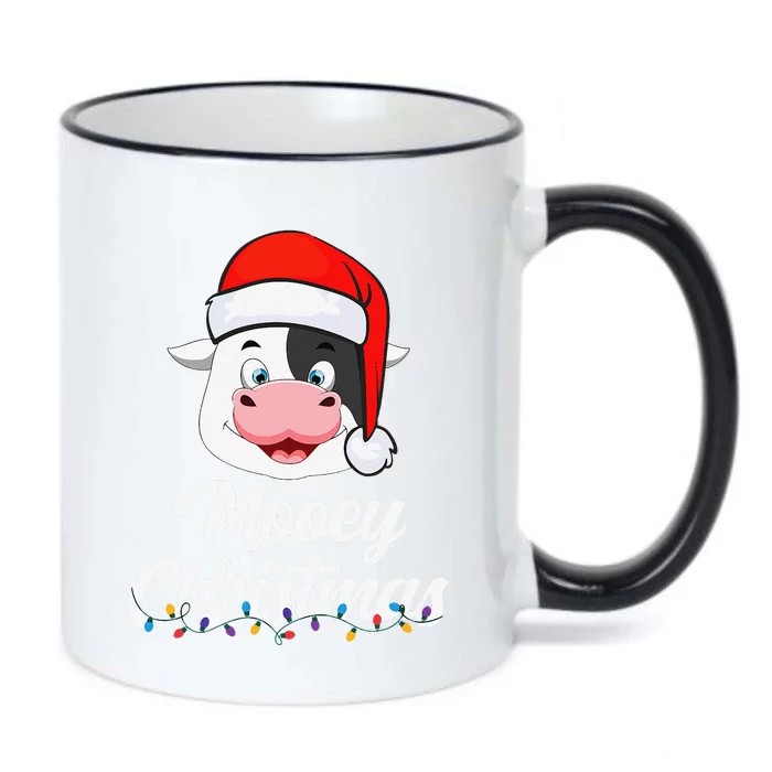 Cow Mooey Christmas Santa For Cow Lovers Black Color Changing Mug