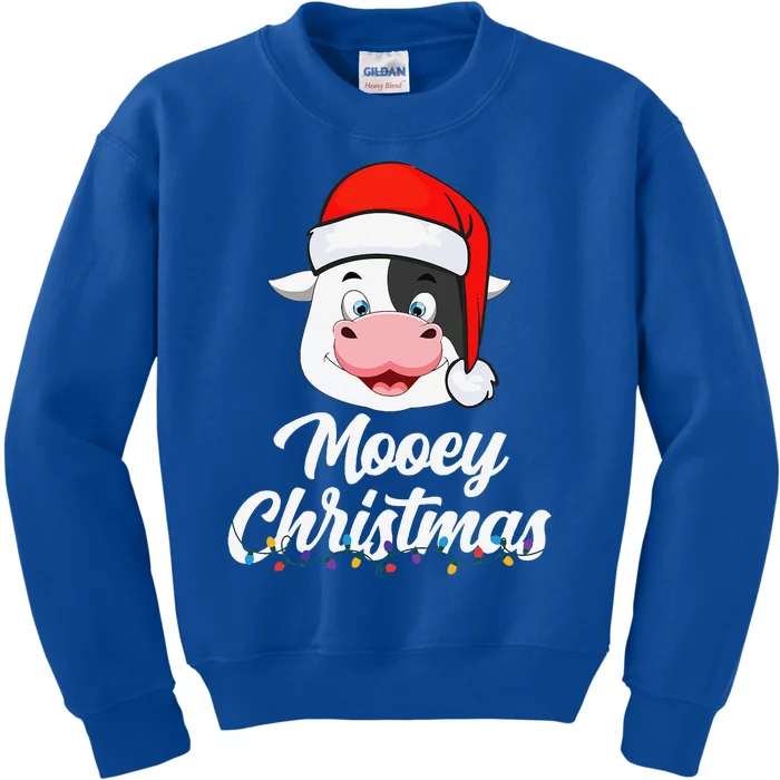 Cow Mooey Christmas Santa For Cow Lovers Kids Sweatshirt