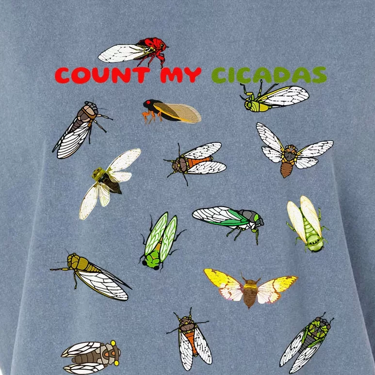 Count My Cicadas Cicadoidea Insect Cicada Invasion 2024 Garment-Dyed Women's Muscle Tee