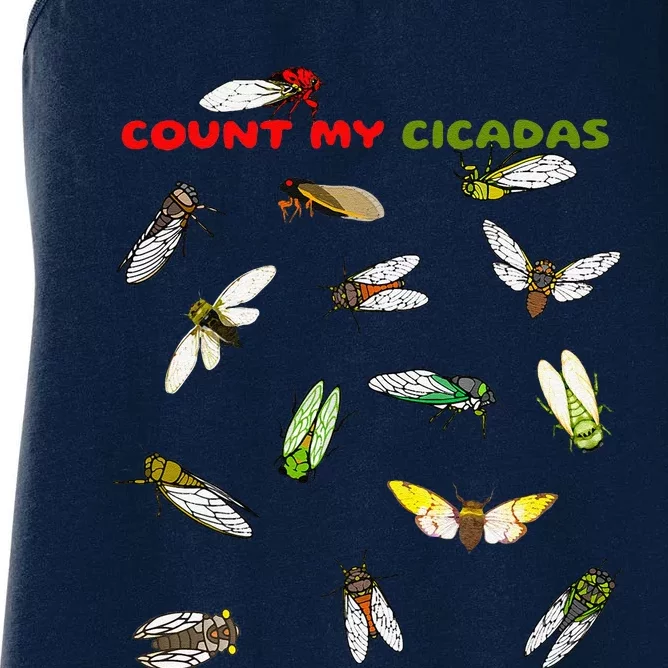 Count My Cicadas Cicadoidea Insect Cicada Invasion 2024 Women's Racerback Tank