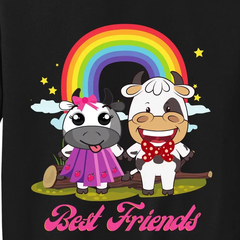 Cow Mooey Cute Strawberry Cow Best Friends Tall Sweatshirt