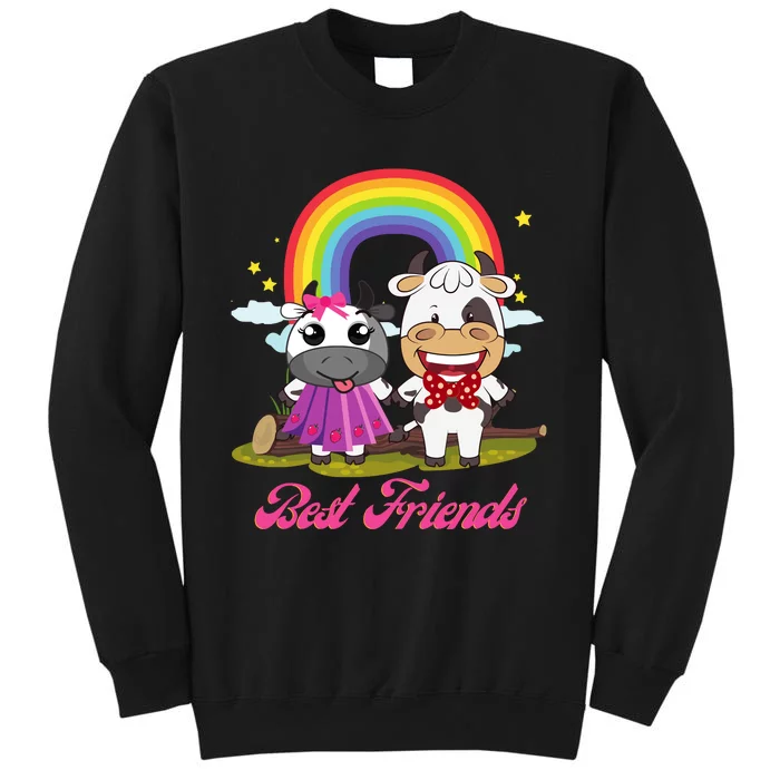 Cow Mooey Cute Strawberry Cow Best Friends Tall Sweatshirt