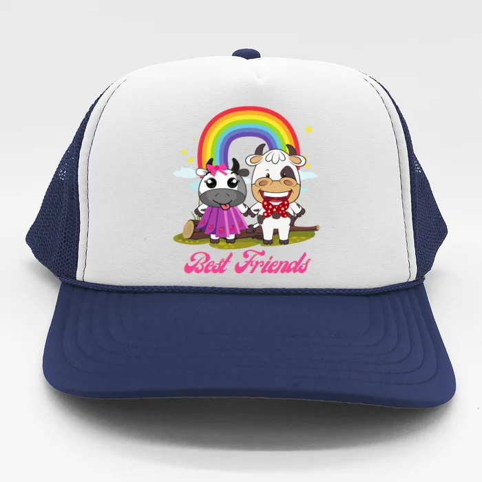 Cow Mooey Cute Strawberry Cow Best Friends Trucker Hat