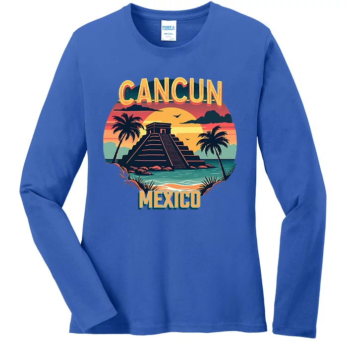 Cancun Mexico Ladies Long Sleeve Shirt