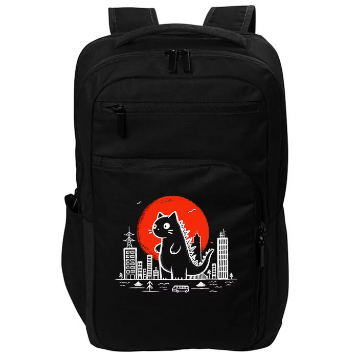 Catzilla Monster Cat Memes Retro Japan Kawaii Kaiju Impact Tech Backpack