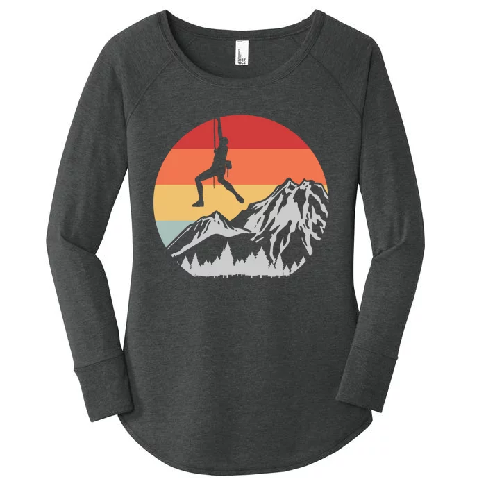 Climbing Mountain Climber Hiking Climb Funny Gift Women's Perfect Tri Tunic Long Sleeve Shirt