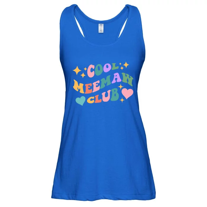 Cool Meemaw Club Grandma Meemaw Retro Groovy Colorful Gift Ladies Essential Flowy Tank