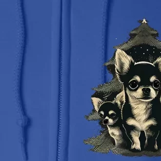 Chihuahua Merry Christmas Xmas Tree Cute Dog Funny Gift Full Zip Hoodie