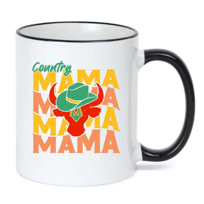 Country Mama Cowgirl Cute Mom Gift Black Color Changing Mug