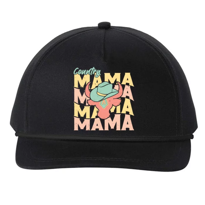 Country Mama Cowgirl Cute Mom Gift Snapback Five-Panel Rope Hat