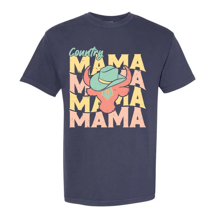 Country Mama Cowgirl Cute Mom Gift Garment-Dyed Heavyweight T-Shirt