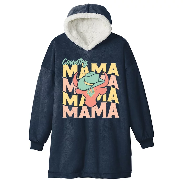 Country Mama Cowgirl Cute Mom Gift Hooded Wearable Blanket