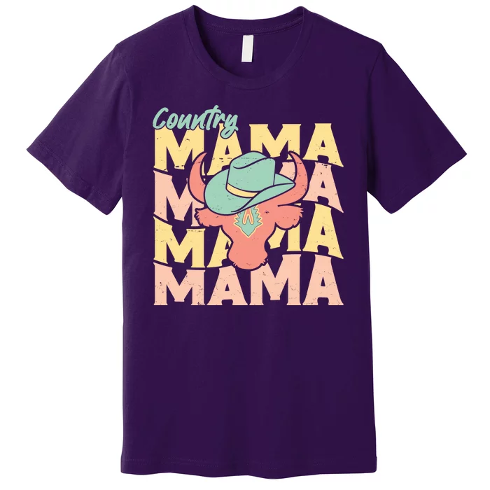 Country Mama Cowgirl Cute Mom Gift Premium T-Shirt