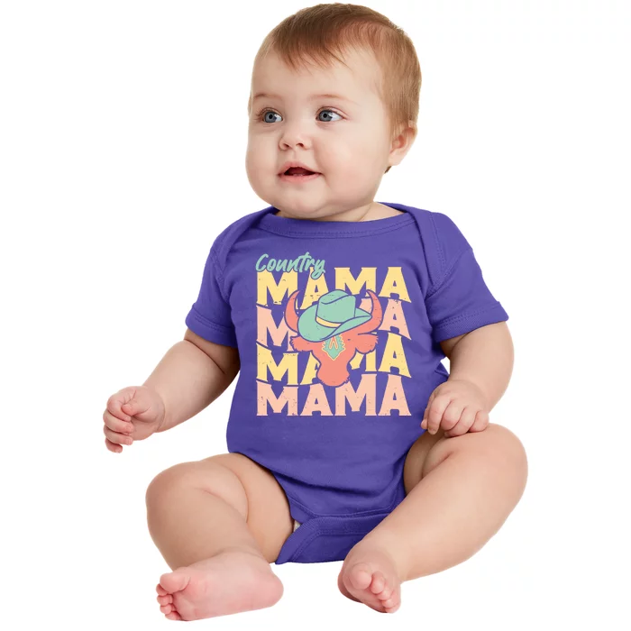 Country Mama Cowgirl Cute Mom Gift Baby Bodysuit