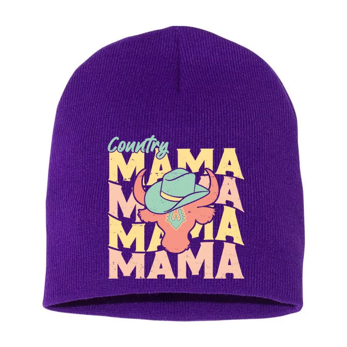 Country Mama Cowgirl Cute Mom Gift Short Acrylic Beanie