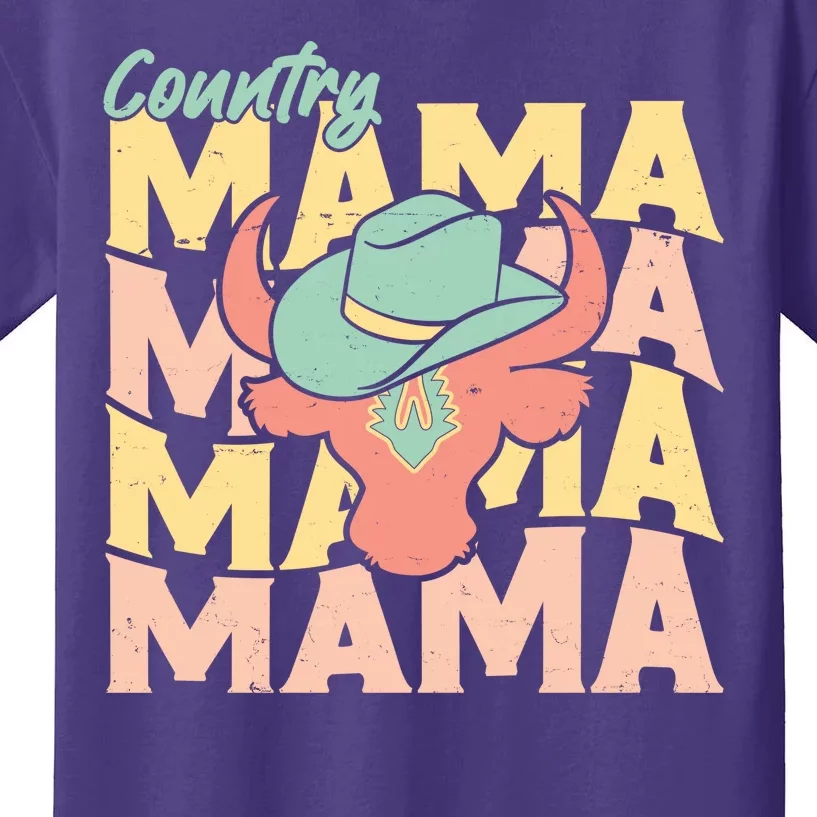 Country Mama Cowgirl Cute Mom Gift Kids T-Shirt