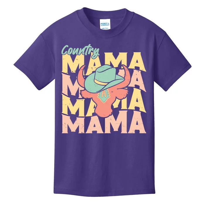 Country Mama Cowgirl Cute Mom Gift Kids T-Shirt