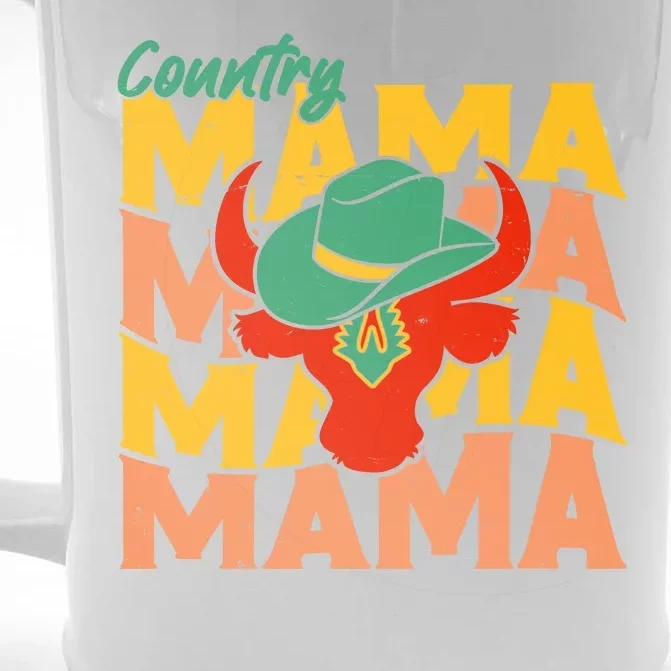 Country Mama Cowgirl Cute Mom Gift Front & Back Beer Stein