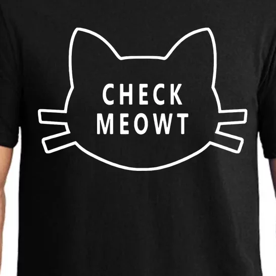 Check Meowt Cat Kitten Pajama Set