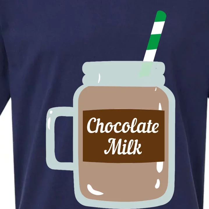 Chocolate Milk Cute Dairy Lovers Funny Gift Sueded Cloud Jersey T-Shirt