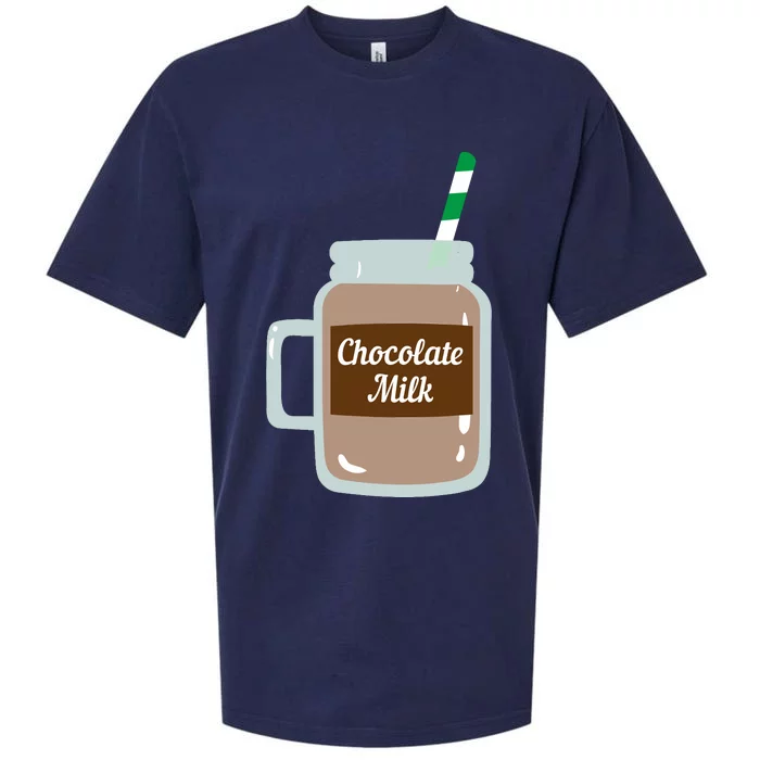 Chocolate Milk Cute Dairy Lovers Funny Gift Sueded Cloud Jersey T-Shirt