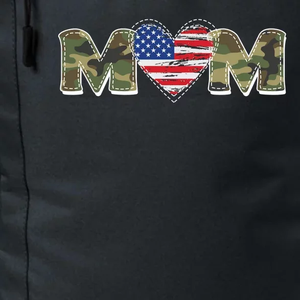 Cute Military Camouflage Mom American USA Flag Heart Daily Commute Backpack