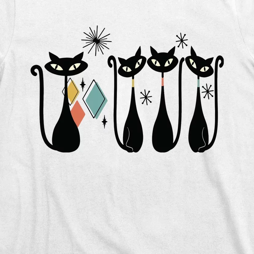 Cat Mid Century Cats 50s Cats Atomic Cats T-Shirt