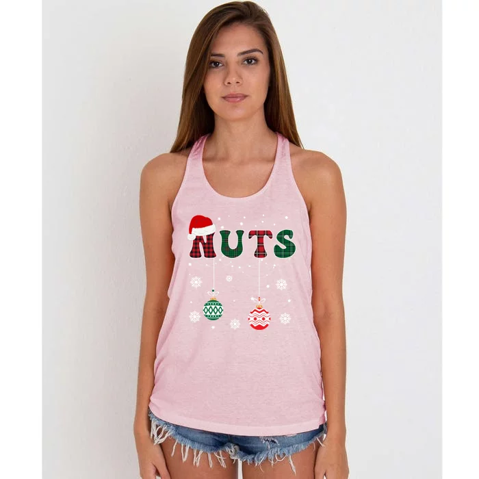 Christmas Matching Couple Family Chestnuts Gift Women's Knotted Racerback Tank