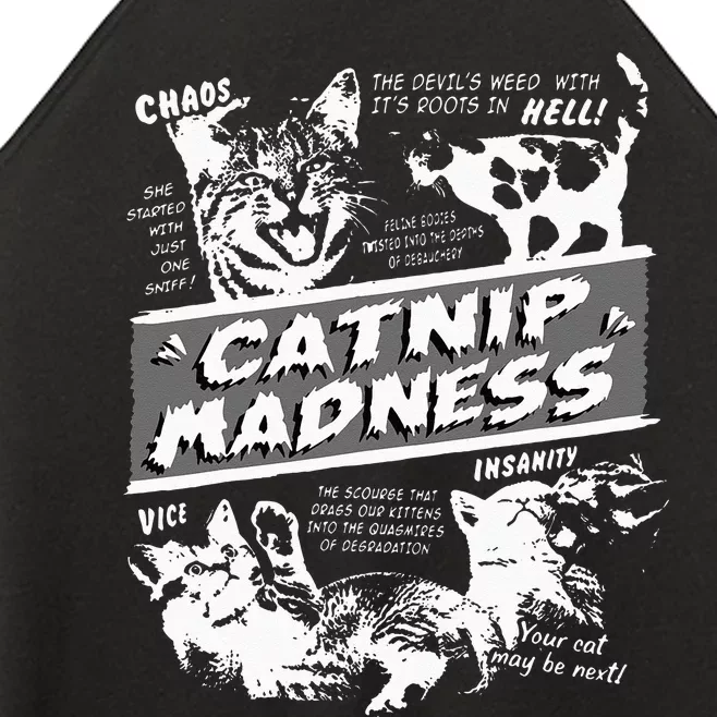 Catnip Madness Cute Kitten Funny Cat Pet Humor Women’s Perfect Tri Rocker Tank