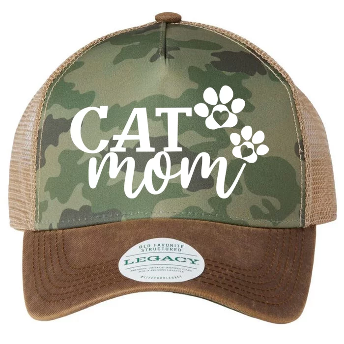 Cat Mom Cat Paws Cat Lover Funny Cute Cat Great Gift Legacy Tie Dye Trucker Hat