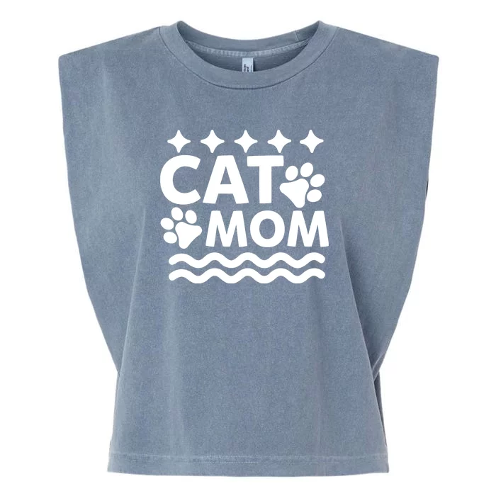 Cat Mom Garment-Dyed Women's Muscle Tee