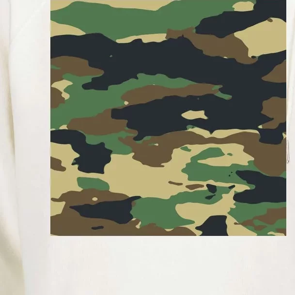 Camo Military Womens Funnel Neck Pullover Hood