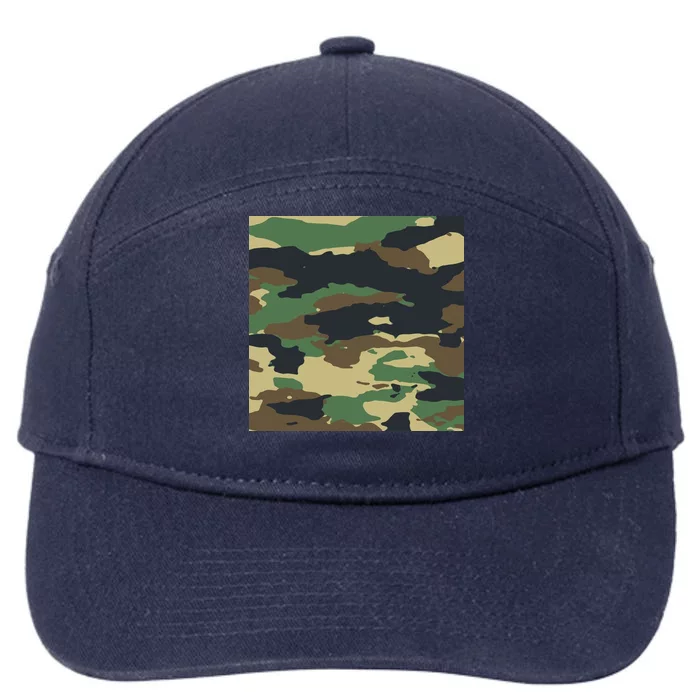 Camo Military 7-Panel Snapback Hat