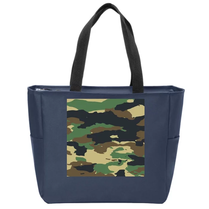 Camo Military Zip Tote Bag