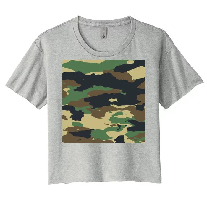 Camo Military Women's Crop Top Tee