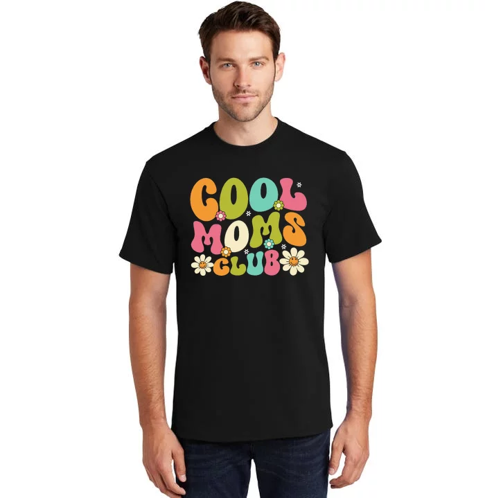 Cool Mom Club Groovy Retro Smile Cool Mom Club Mother Tall T-Shirt