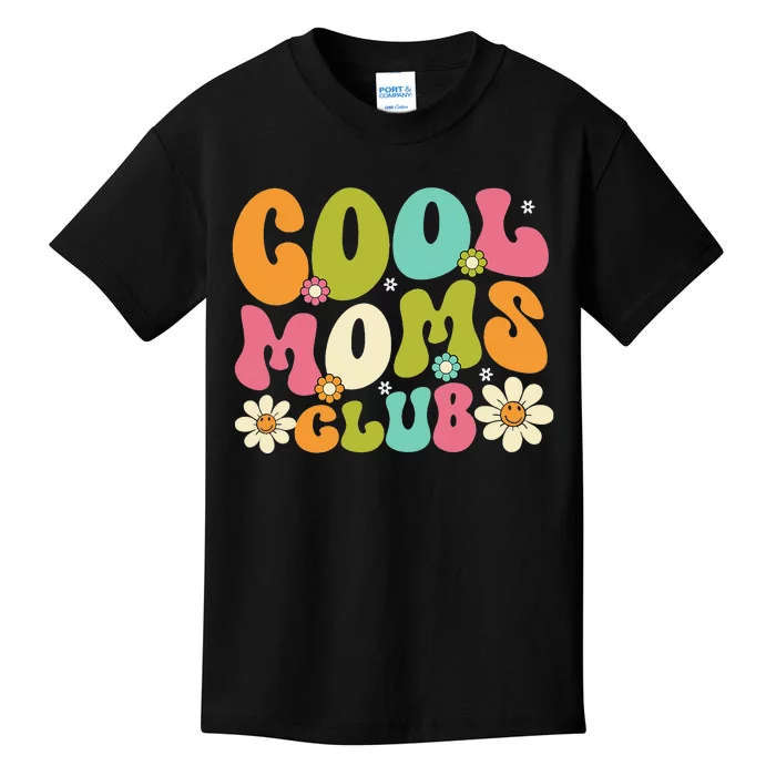 Cool Mom Club Groovy Retro Smile Cool Mom Club Mother Kids T-Shirt