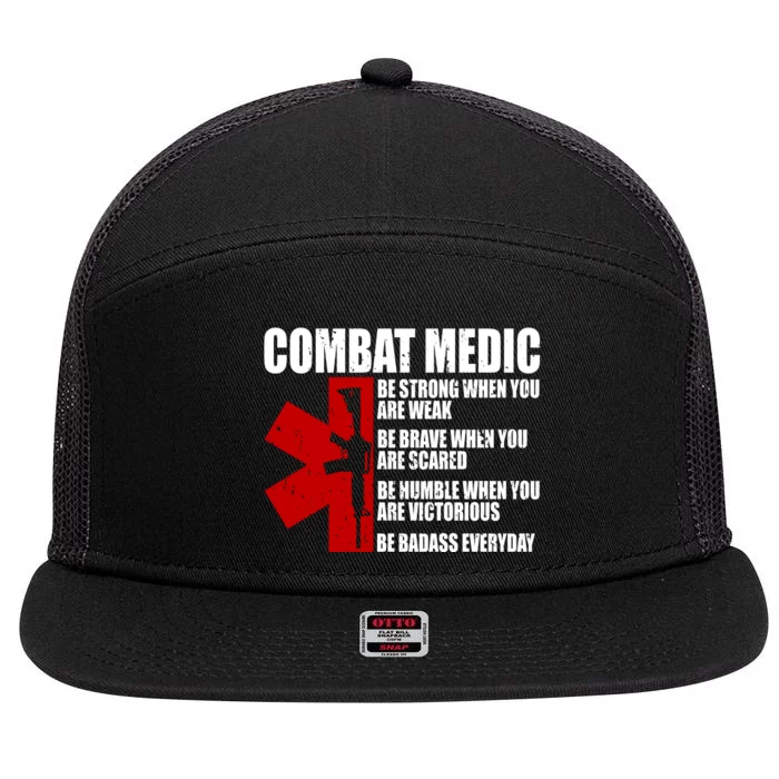 Combat Medic 7 Panel Mesh Trucker Snapback Hat