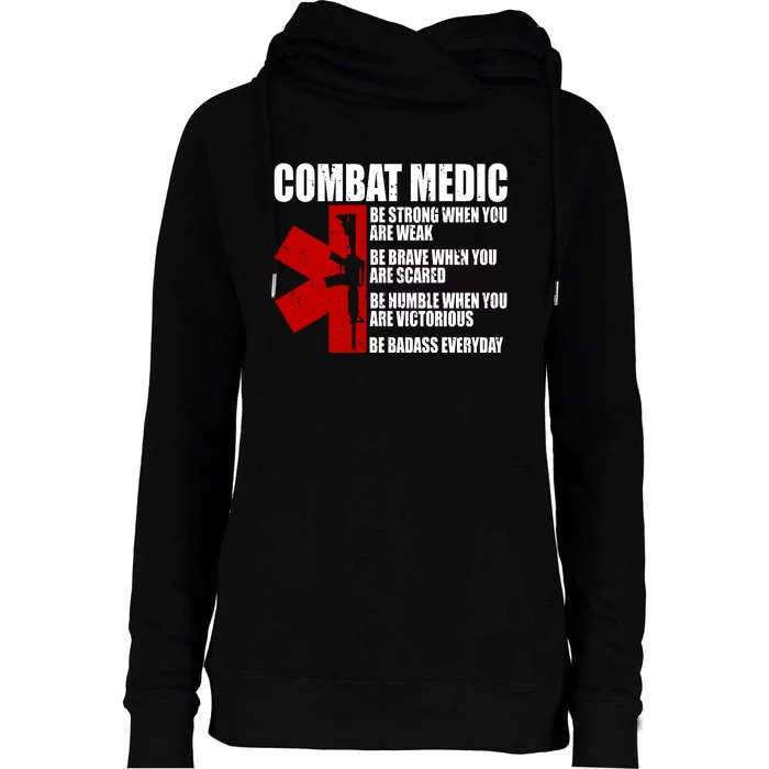 Combat Medic Womens Funnel Neck Pullover Hood