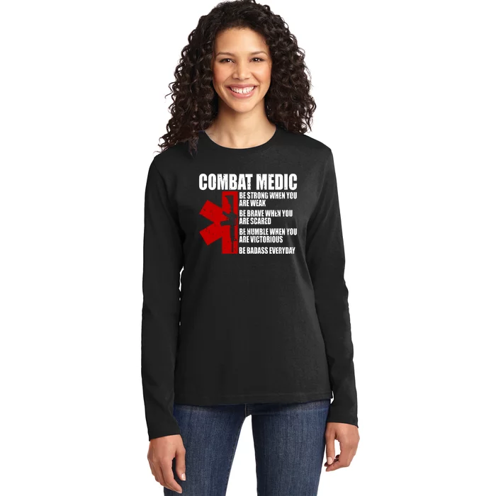 Combat Medic Ladies Long Sleeve Shirt