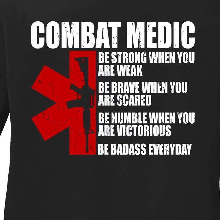 Combat Medic Ladies Long Sleeve Shirt