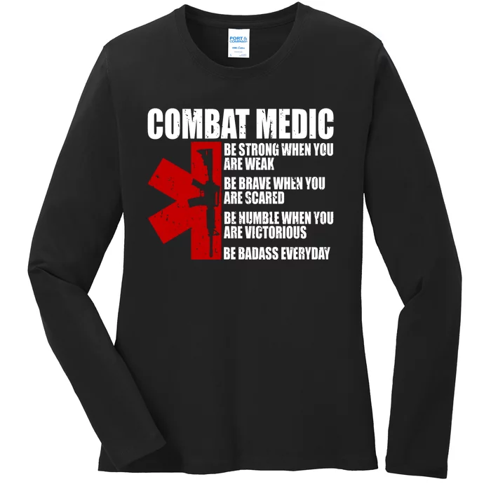 Combat Medic Ladies Long Sleeve Shirt