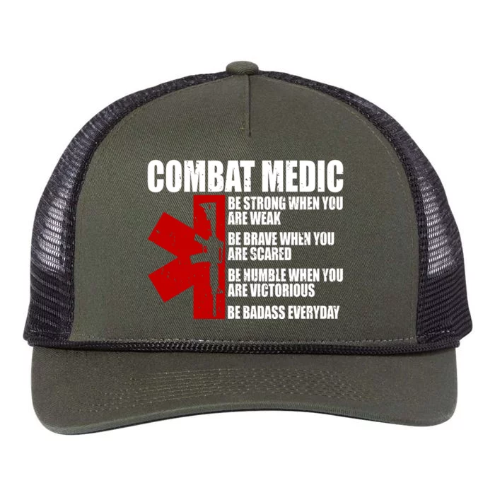 Combat Medic Retro Rope Trucker Hat Cap