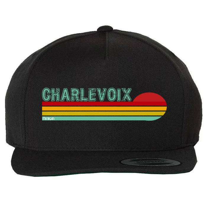 Charlevoix Michigan Wool Snapback Cap